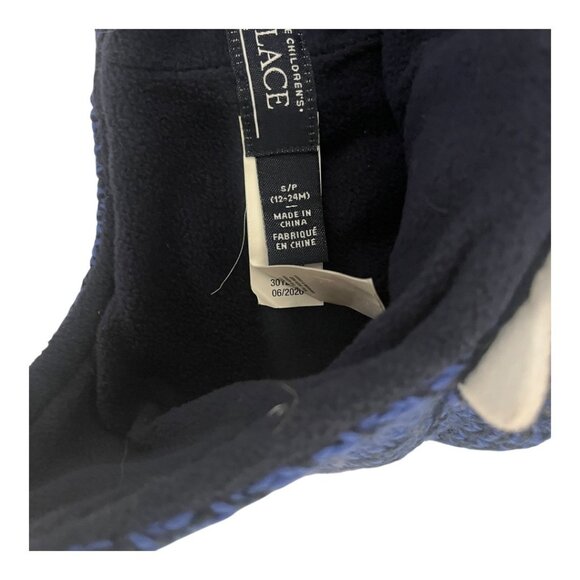 Children’s Place Toddler Boy Girl Blue Monster Winter Hat Fleece Lined Knit Bean - Picture 4 of 7